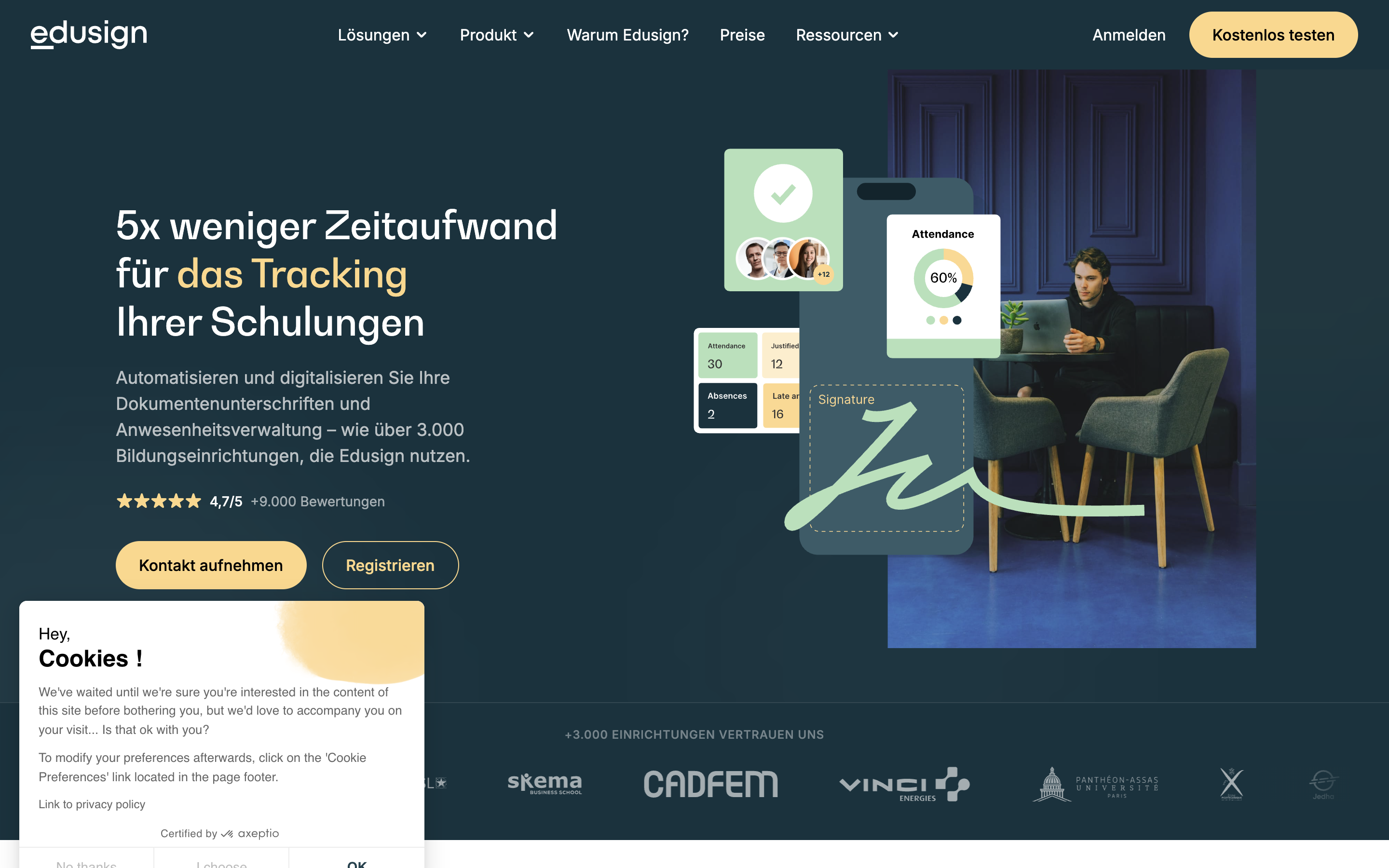 Captured Edusign | Digitale Anwesenheits- und Schulungsverwaltung