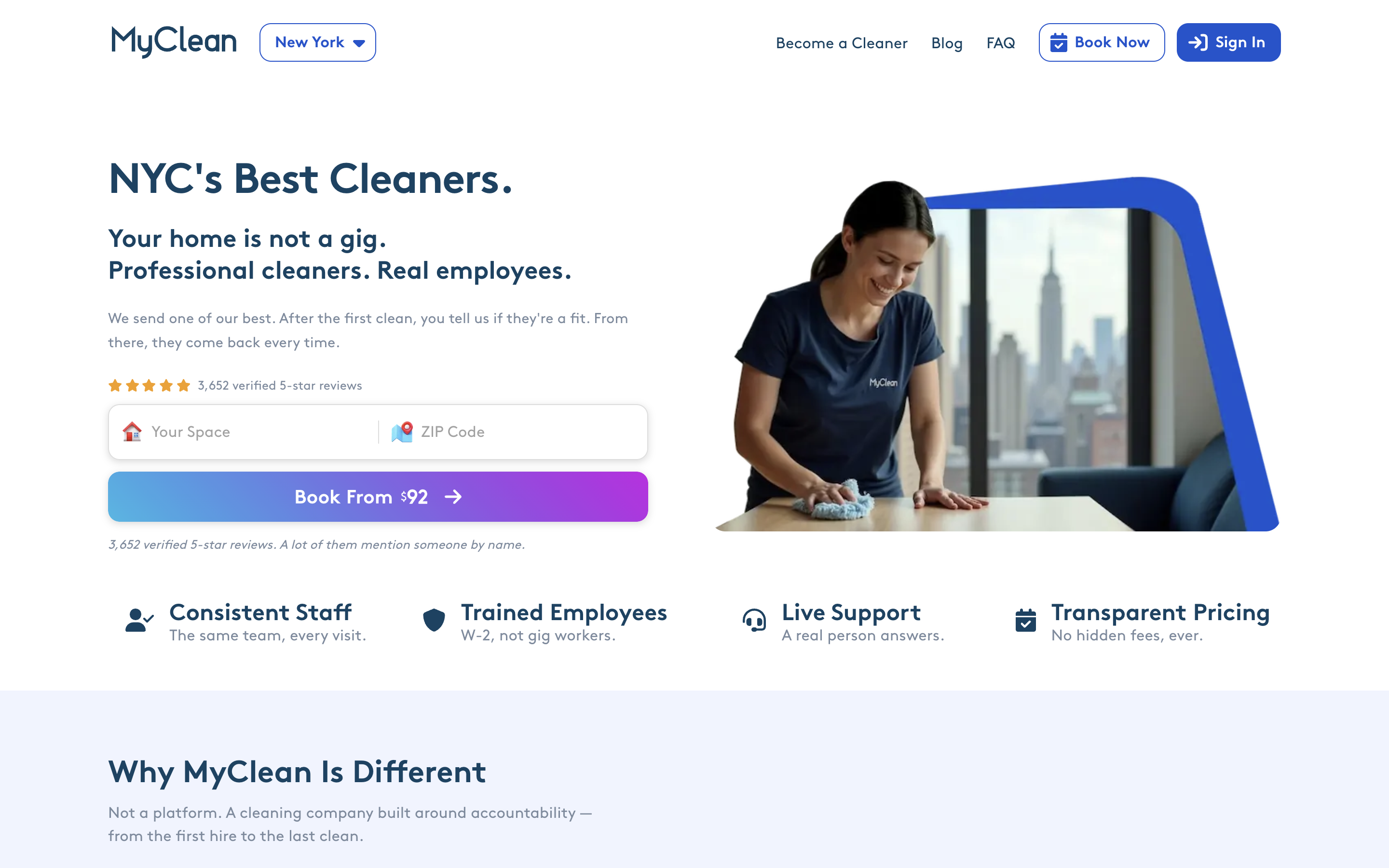 MyClean website capture