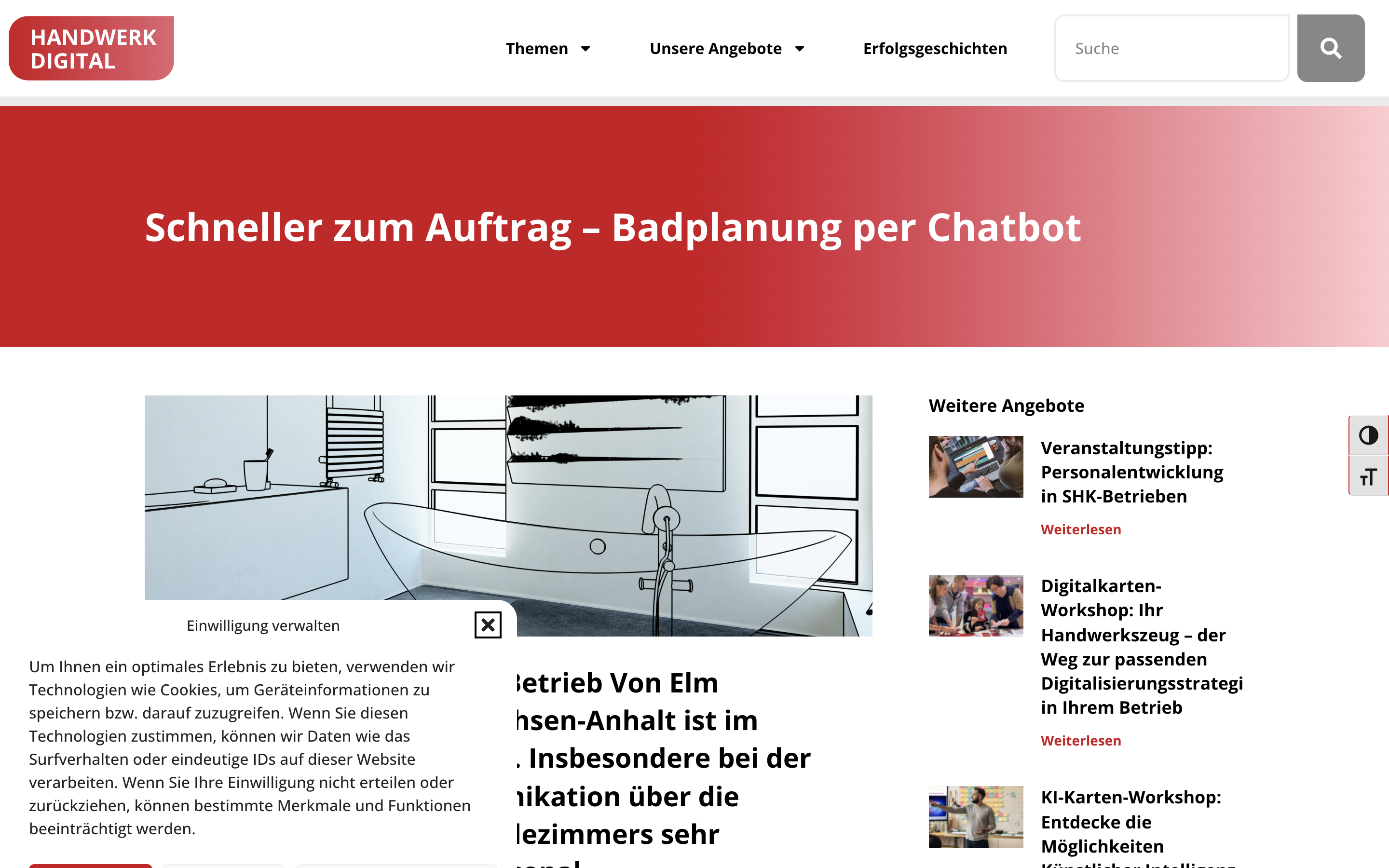 Captured Schneller zum Auftrag - Badplanung per Chatbot